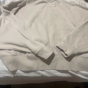 Nike Beige Sweatshirt with Silver Logo